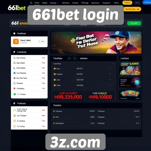Interface do 661bet login para novos usuários